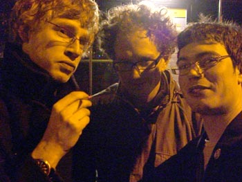 And we're off, not looking too bad considering it's 3am and we've not slept for a while.