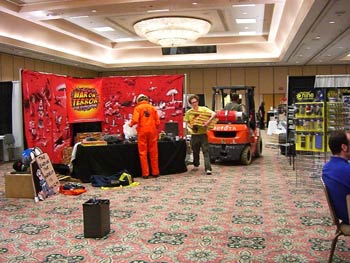 Time to pack it all up. Most of our booth ends up in the recycling bin.