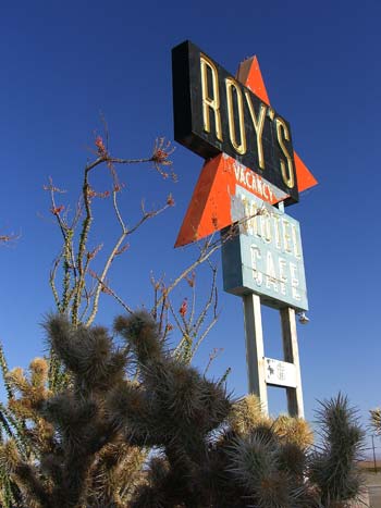 This is pretty much all that's left of Amboy. Cool sign though.