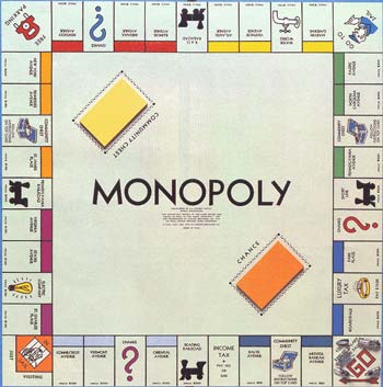 Of course, Monopoly <a href="http://en.wikipedia.org/wiki/History_of_the_board_game_Monopoly">started life</a> as a satirical game, with the purpose of showing how house owners get richer at the expense of tenants, who get poorer.