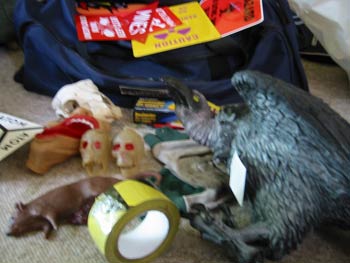 The packing list is mostly rubber animals. Not quite sure why, but it works.