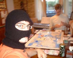 Andy S gives the cameraman the evil eye.