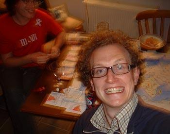 Andy T looking particularly happy with life on <a href="/wotblog/index.php?id=14">24 May 2005</a>. If you'd told him that he'd still be working on WoT more than a year later, I reckon that would've wiped that stupid grin off his face.