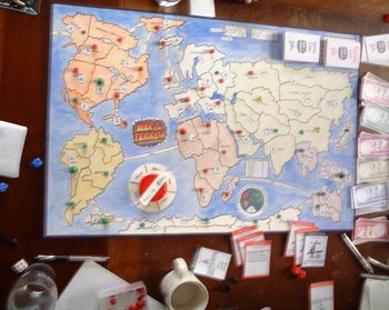 <a href="/wotblog/index.php?id=35">31 August 2005</a> saw the unveiling of a new, multi-coloured board, a newly-unveiled logo for WoT and Andy S in a Mexican Postman disguise. Check out the gallery for nothing else if not that scary facial hair.