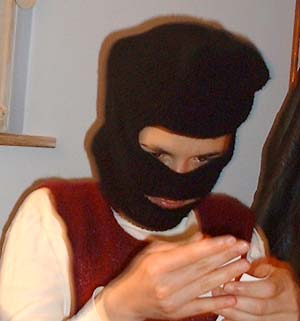 Inspecting the terrorist cards with intent.