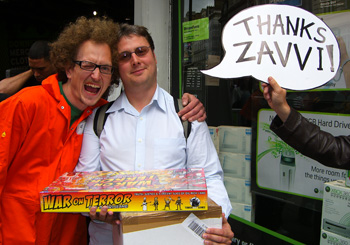 It's almost love. Not quite reciprocated by the man in the blue shirt though.