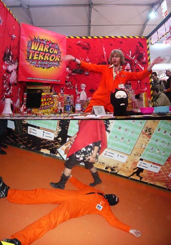 Two different approaches to drawing the crowds. The monkey dance (above) and the bullet-to-the-head (below)