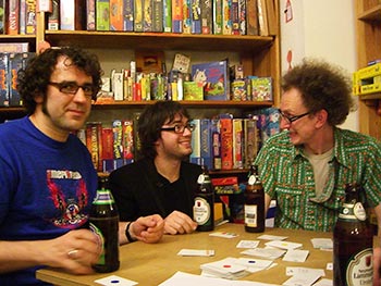 The two Andies are forced to look on the bright side of Andy S's terrible shrinking desease, while Michael is non too amused.