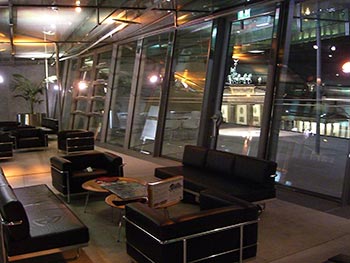 The rather overly-swanky space for our 'installation game'.