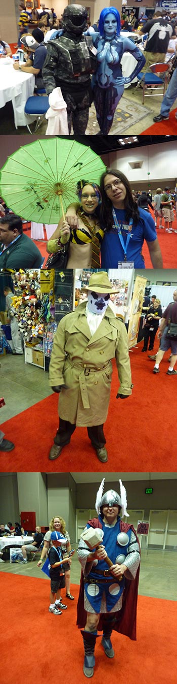 Some of the characters brightening up GenCon