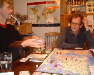 Tom gets to inspect the pack. Andy T rightfully worried.