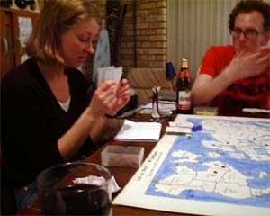 Early tensions. Alex looks uncertain. She soon finds the nuke button though.