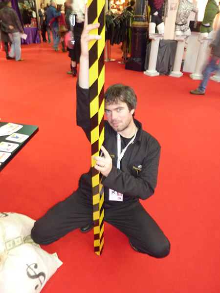 ... while Andy S thinks he's auditioning for the latest boy band