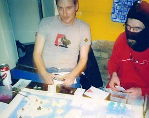 Just before the special forces kicked the door in.