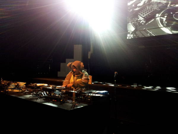 Kid Koala doing his stuff at the opening night party.