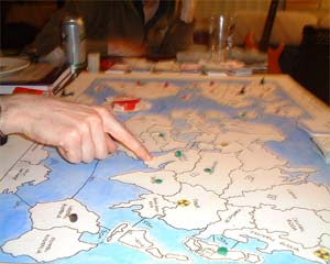 Tom helpfully points out where the nuke should land.