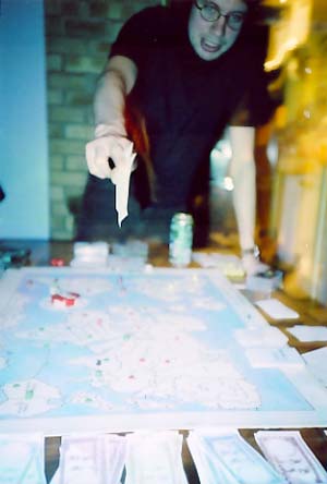 Evil Joe gets excited, a move that requires standing.