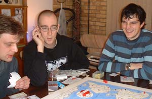 Tom and Chris working as a team, which is funny.