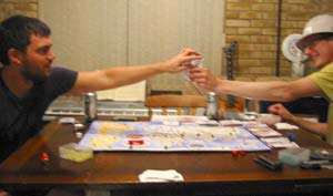 Espionage in action, the evil hat on the right.