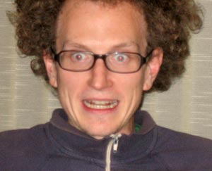 Andy T has perfected the 'mad inventor' look, beware.