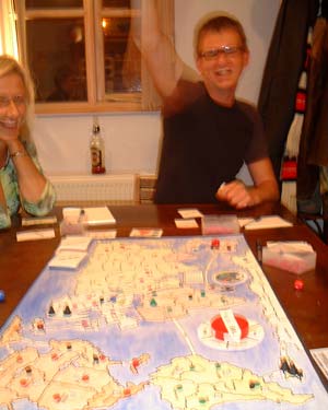 Hoopla! And a victory salute.