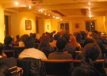 Richard up front, explaining just how bad the current terrorist situation is.