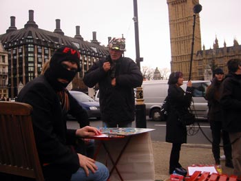 Brian Haw comes over for a look