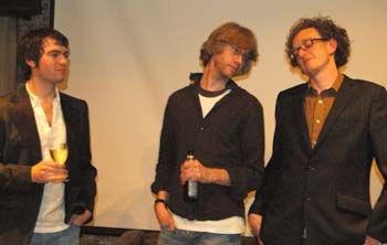 Tom and Andy T share a moment