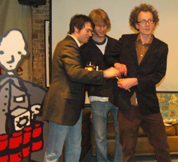 Andy T's jacket pocket works well as some kind of terrorist bingo device